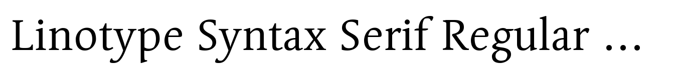Linotype Syntax Serif Regular OsF image